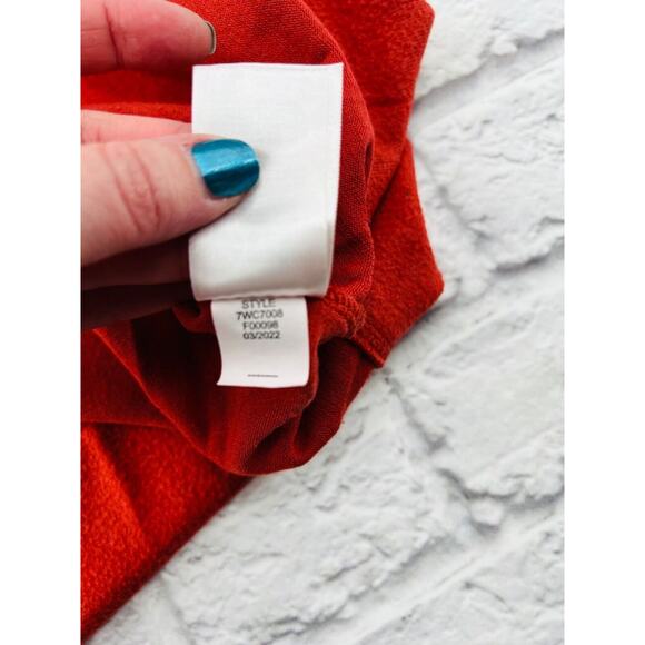 Lucky Brand Women's‎ Long Sleeve Knit Shirt Large Burnt Orange Crewneck - Picture 8 of 10